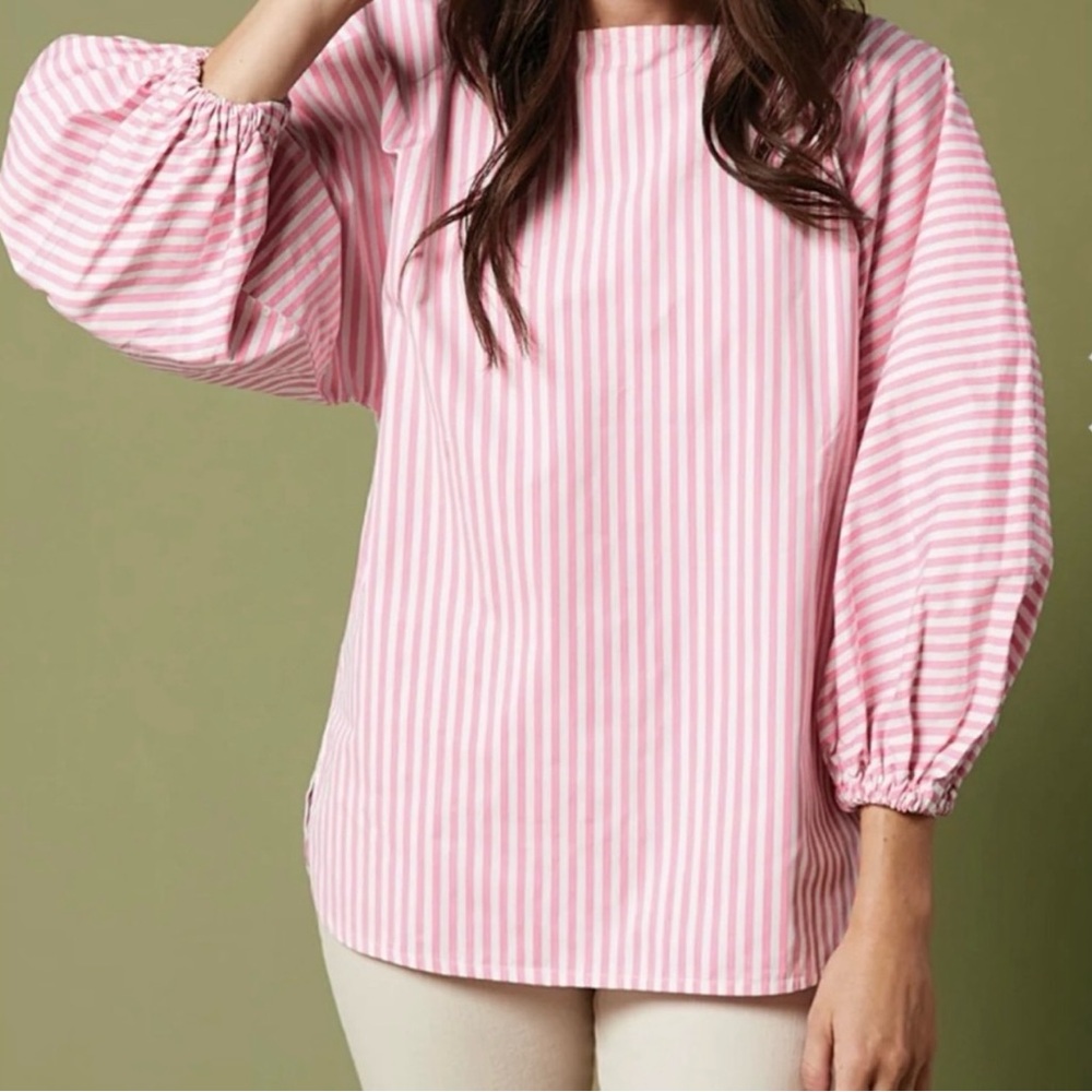 Pink Striped Women's Top